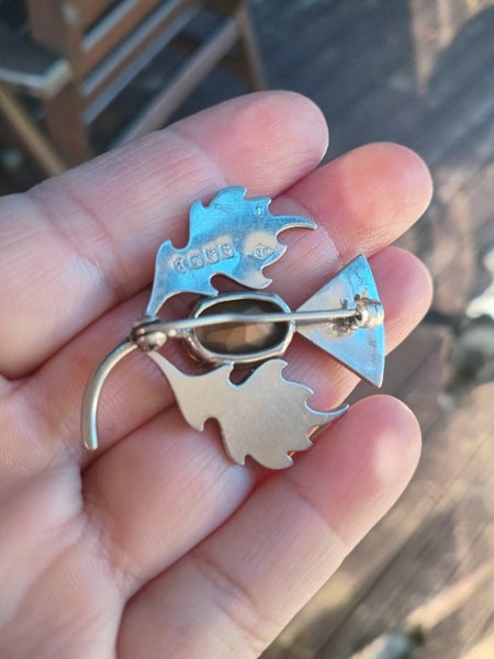Scottish silver thistle gemstone brooch $60 Carousel 3