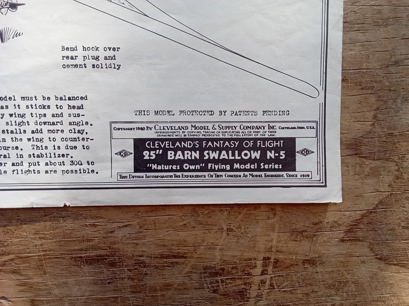 Balsa model plane scale plans - 25" Barn Swallow N-5 Carousel 2