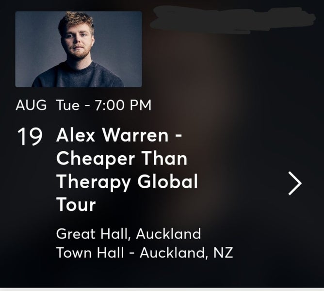 2x Alex Warren Tickets Carousel 1