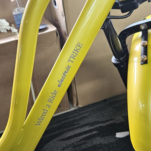 Electric Trike Yellow long distance 20Ah with reverse62983258612354114