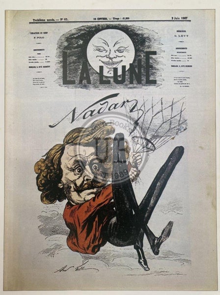 VINTAGE POSTER: La Lune 2 June 1867 - Nadar Carousel 1