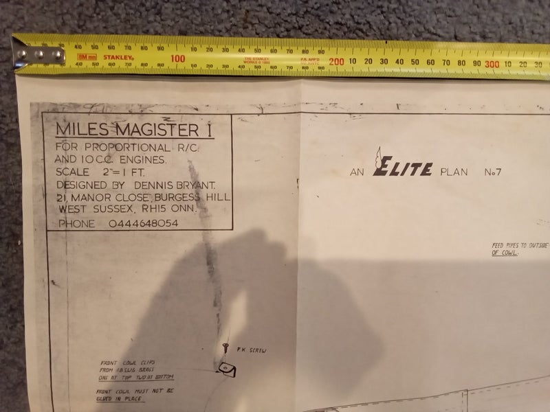 Balsa model plane scale plans - Miles Magister Carousel 2