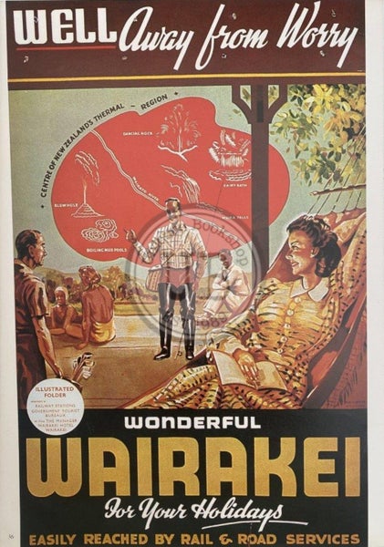 VINTAGE POSTER: Wonderful Wairakei Holidays 1940 Carousel 1