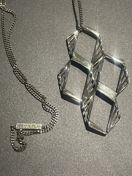Zoe & Morgan long pendant necklace Sterling Silver - as new Carousel 2