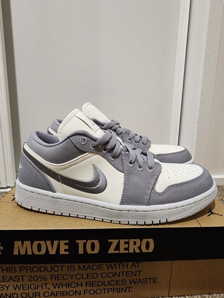 Womens Nike Air Jordan Low Size 9 Grey suede Carousel 1