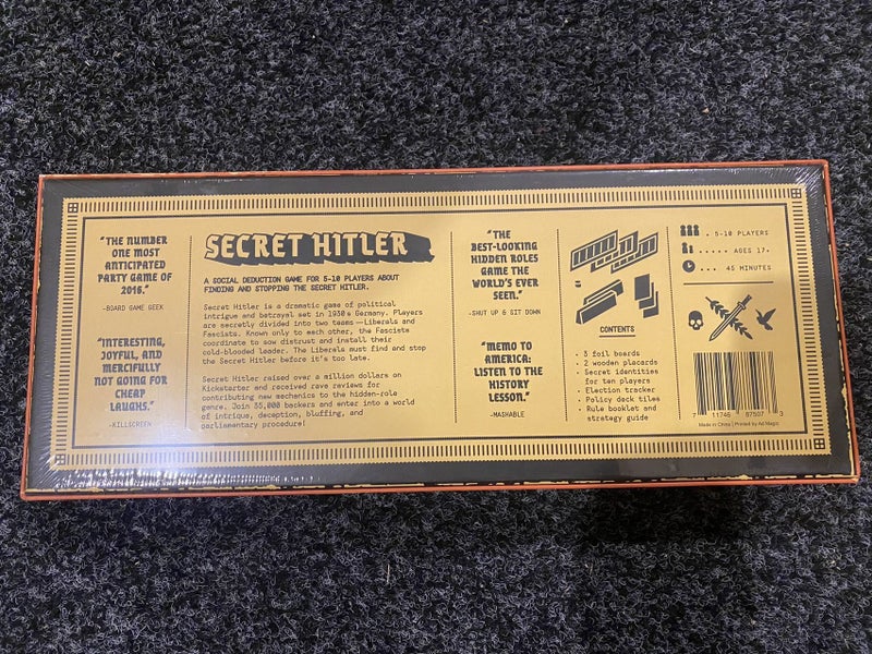 Secret Hitler Card Play Game64431567828226111