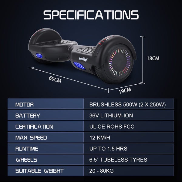 2000 Hoverboard Scooter Black Self Balancing Sports And Fitness Equipment Elect Carousel 2