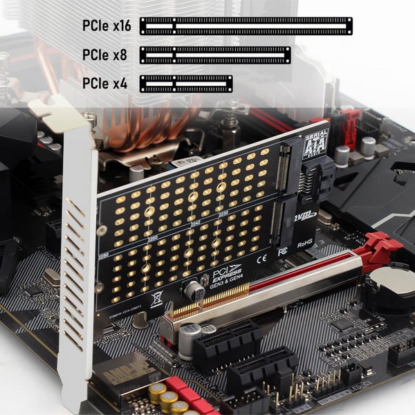 Ec412v2 Nvme Sata M.2 Ssd Pcie X4 Expansion Card Other Interface/Add On Cards S Carousel 4