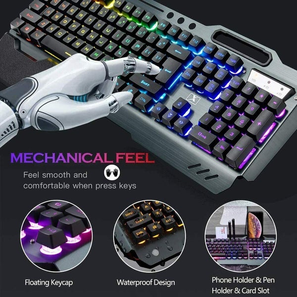 104 Keys Wireless Gaming Keyboard And Mouse Set With Rgb Backlighting Keyboard Carousel 2