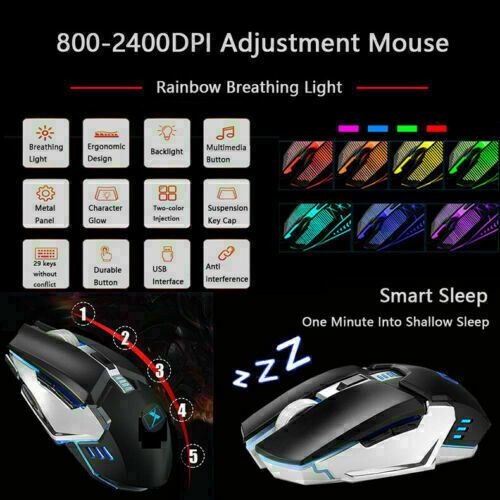 104 Keys Wireless Gaming Keyboard And Mouse Set With Rgb Backlighting Keyboard Carousel 5
