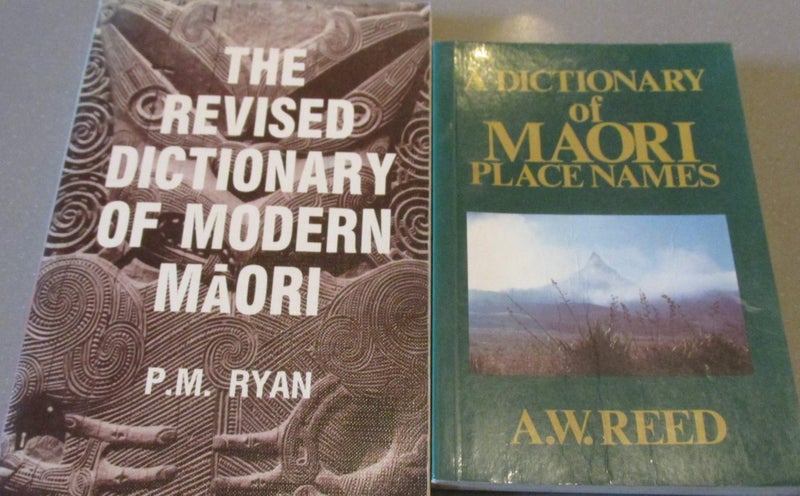 A DICTIONARY OF MAORI PLACE NAMES & THE REVISED DICTIONARY OF MODERN MAORI BOOKS Carousel 1