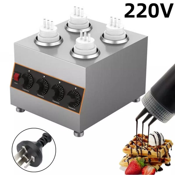 4X650ML Commercial Jam Cheese Heating Melter Electric Sauce Warmer Machine Carousel 1