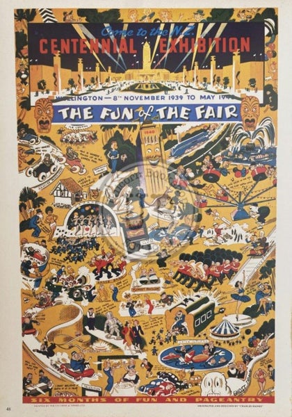 VINTAGE POSTER: Miramar Fun Fair 1939 Carousel 1