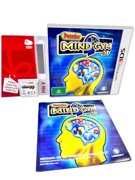 PUZZLER Mind Gym 3D (3DS) *MINT COMPLETE* Carousel 1