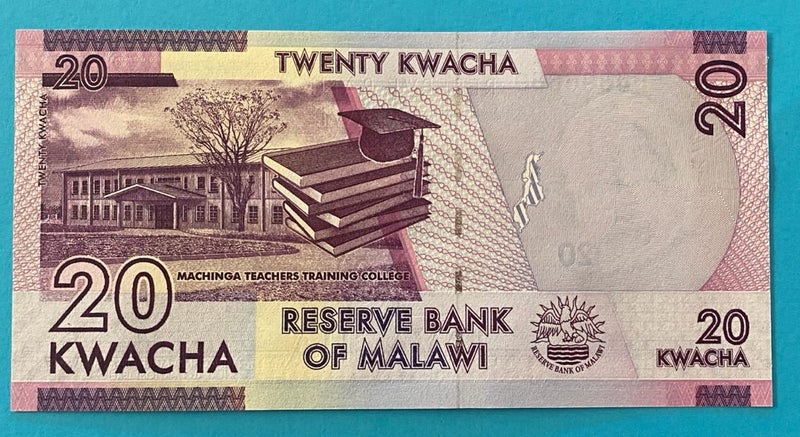 Malawi 20 Kwacha Note - UNC Carousel 2