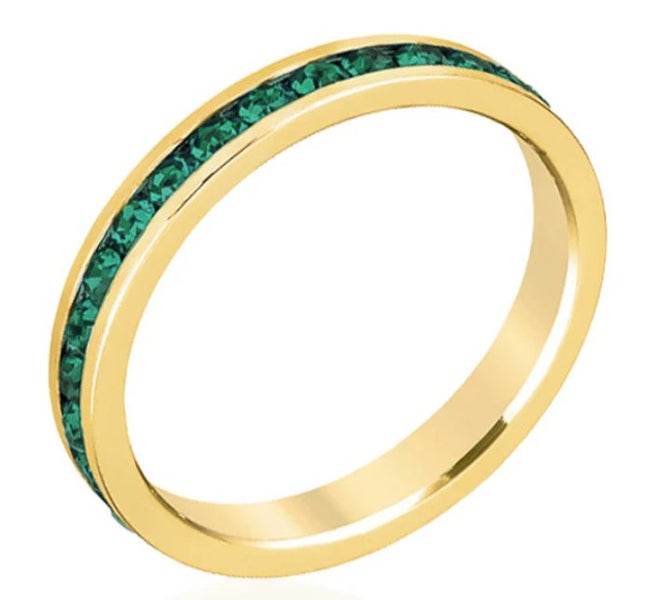 Stylish Stackable 18k Gold Plated Swarovski Crystal Rings62865828312067114