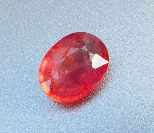 $1RE 2.96CT SPLENDID HUGE OVAL CUT 100% NATURAL ORANGE SAPPHIRE Carousel 1