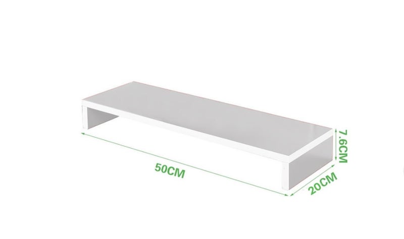 PTN WHITE 1 Tier Computer Monitor Screen Stand Riser Table Keyboard Storage Carousel 2