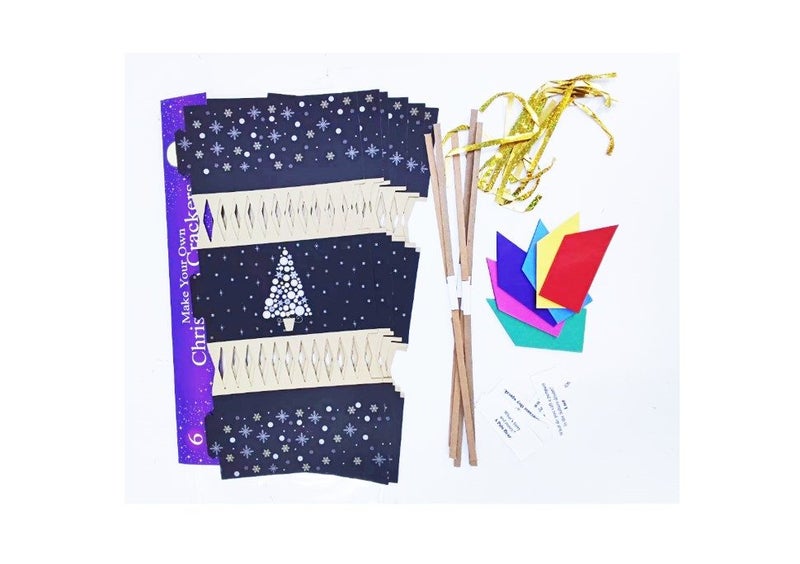 PTN BLACK Christmas Party DIY Crackers Make You Own Xmas Party Cracker Kit Carousel 1