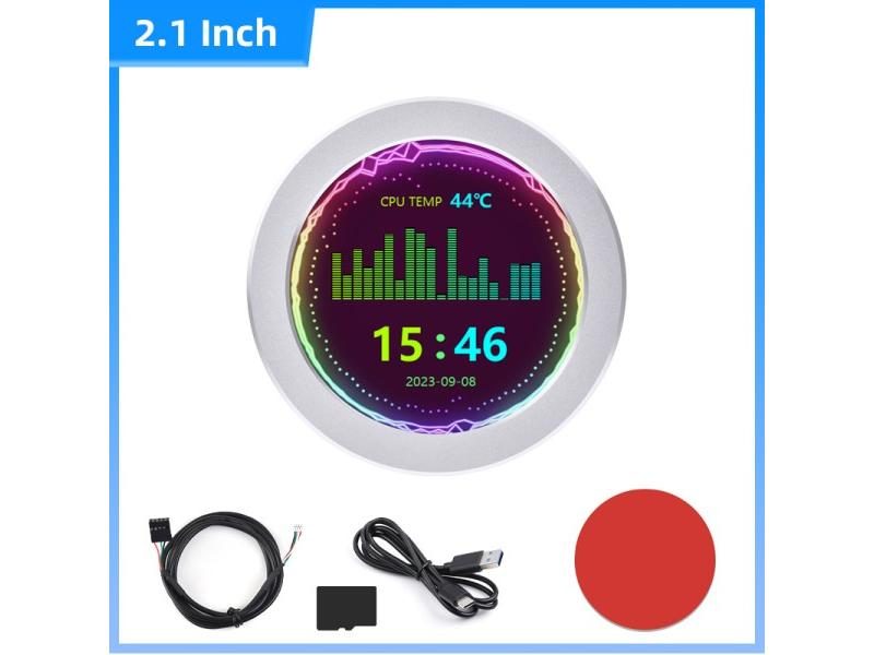 2.1/2.8 Inch USB Monitor PC Water Cooler Secondary Screen IPS 480x480 Music Carousel 1