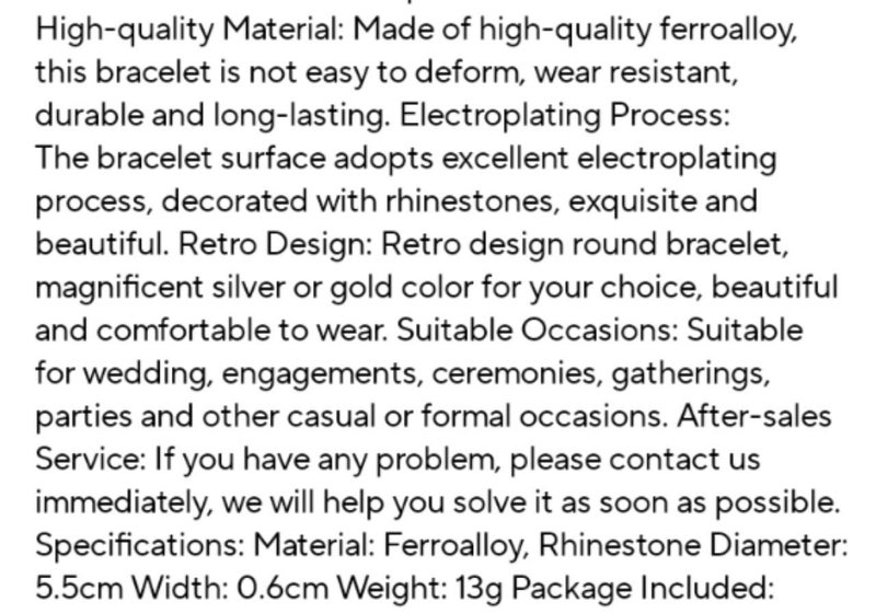 Ferro Alloy Long Lasting Rhinestone Bracelet Carousel 7