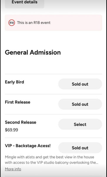 2 x VIP SIGMA Tickets Carousel 2