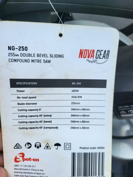 NG-250 250MM DOUBLE BEVEL SLIDING COMPOUND MITRE SAW - TS7454 Carousel 6