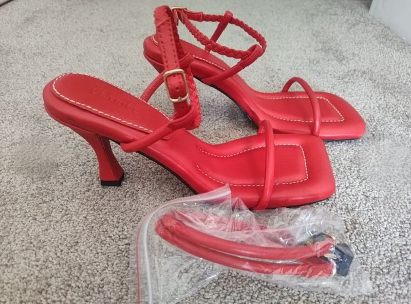 La Tribe padded heels sz39 - chilli red BNWT Carousel 1