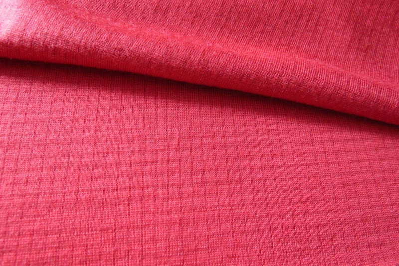 2m Aloha Pinky Red 75% merino 25% polyester 230g Textured Stretch Knit Carousel 1