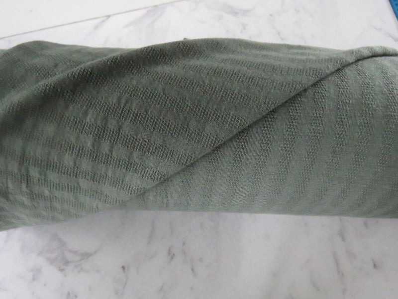 1m Huntsmen Olive green textured jersey knit 60% merino 40% polyester 170g Carousel 6