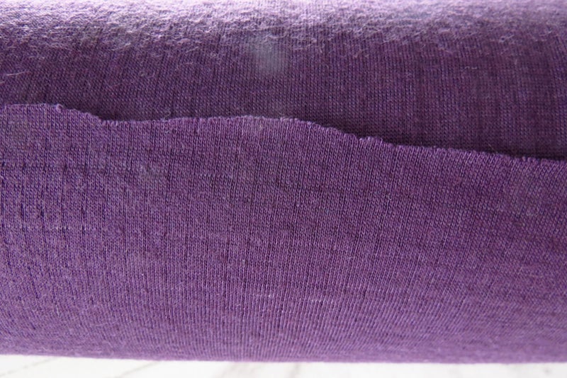 1.5m Indi Purple 75% merino 25% polyester 230g textured stretch knit fabric Carousel 2