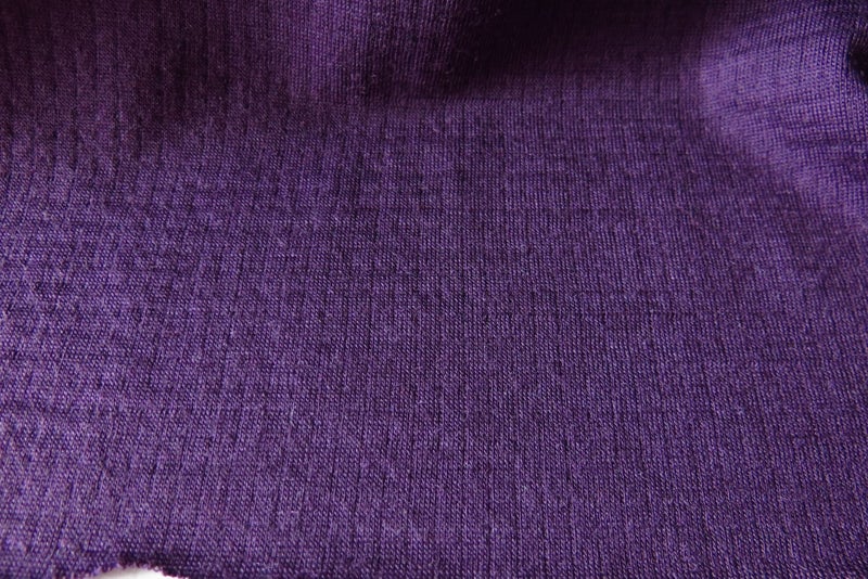 2m Indi Purple 75% merino 25% polyester 230g textured stretch knit fabric Carousel 1