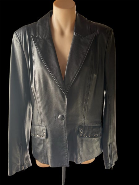 Nevenka ladies designer leather blazer NZ12/AU10 Near New Carousel 1