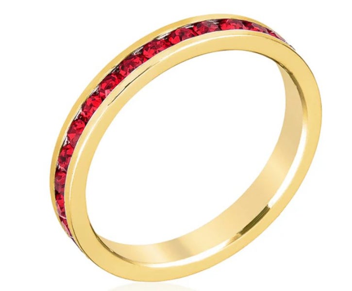 Stylish Stackable 18k Gold Plated Swarovski Crystal Rings62865828312067112