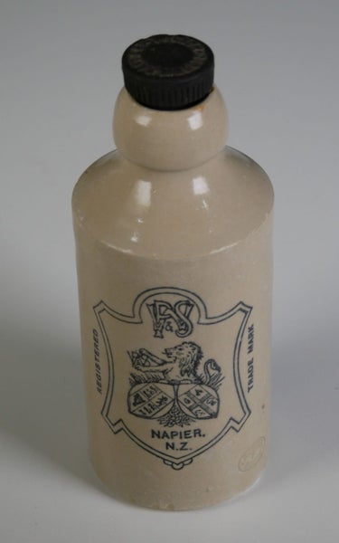 Attractive Antique All-White Plowman Napier Internal Thread Ginger Beer Carousel 1