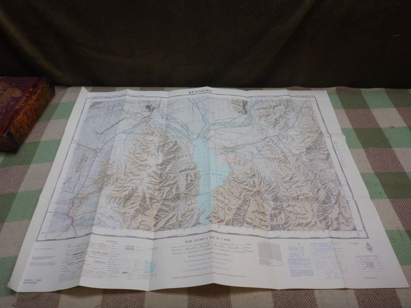 Awesome Vintage NZ Topographical Map Benmore New Zealand Carousel 1