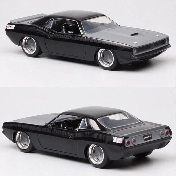 Jada 1:24 1973 Plymouth Barracuda Scale Vintage Diecast Carousel 2