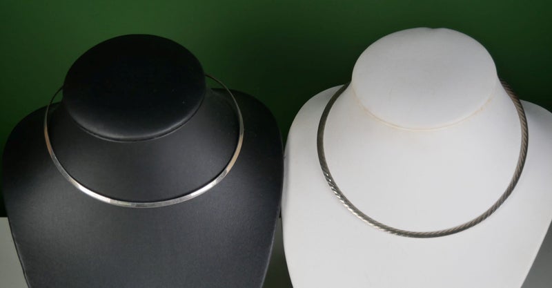 Simple & Elegant Sterling 925 Silver Torc & Serpentine Choker Carousel 1