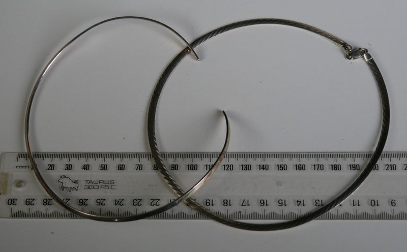 Simple & Elegant Sterling 925 Silver Torc & Serpentine Choker Carousel 5
