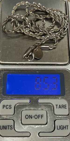 $1 RESERVE!! STERLING SILVER ROPE CHAIN 50CM!! Carousel 6