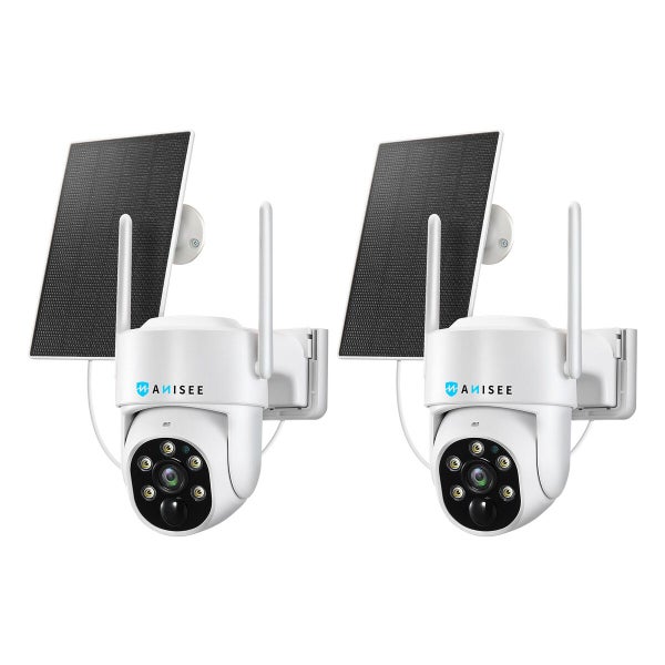 WiFi 2x Security Camera CCTV Set Solar Wireless Home PTZ Surveillance System Carousel 13