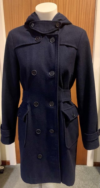 WORKSHOP NAVY WOOL BLEND COAT Carousel 1