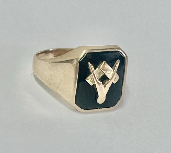 ****9CT ROSE GOLD ONYX RING**** Carousel 2