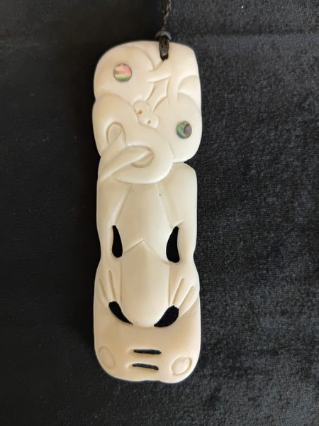Bone Carving - Medium Hei Tiki Necklace in Giftbox Carousel 1