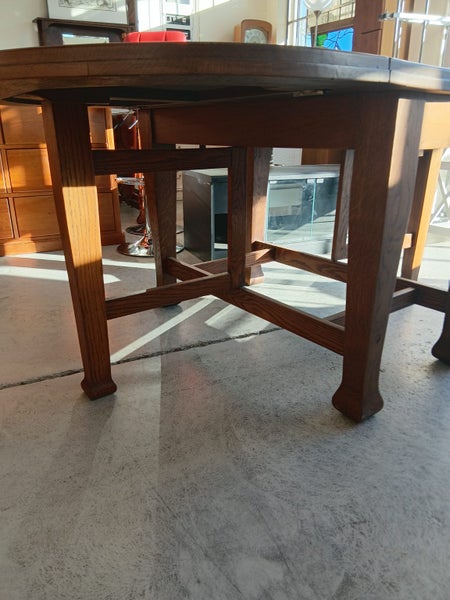 1210 AWESOME SUPER THICK OAK DROPSIDE TABLE Carousel 12
