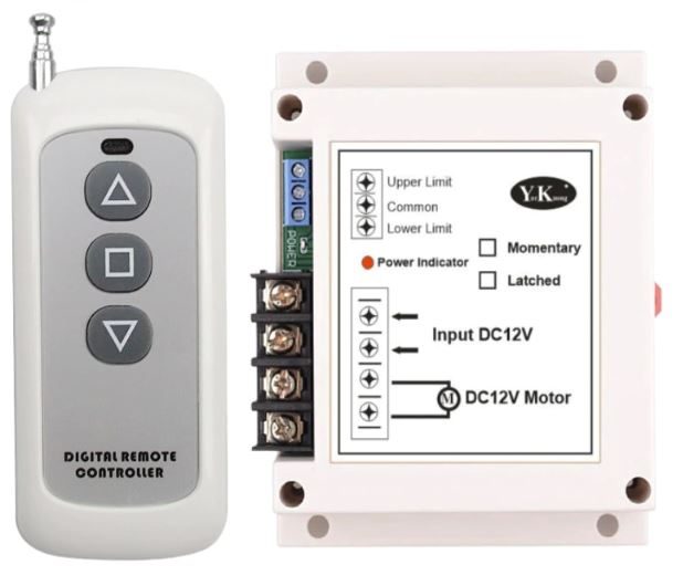 12V DC 2Ch Motor Controller for Door Window Curtain With Remote 40A OB2 Carousel 1