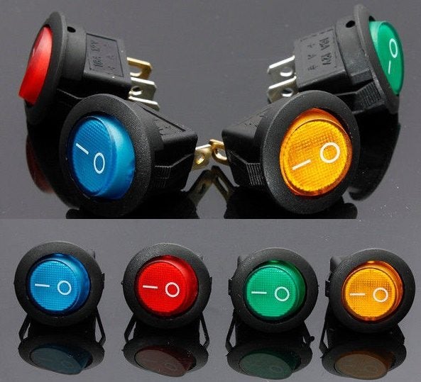 12V LED Full Illuminated Rocker Switch ORANGE LB6 Carousel 1