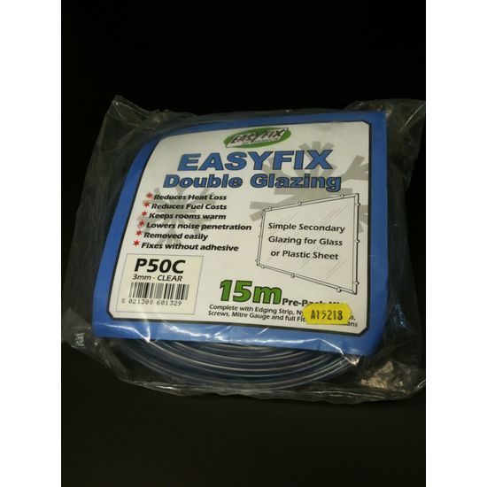 DIY DOUBLE GLAZING 3mm Clear ClipGlaze 15m PrePack Kit Carousel 1