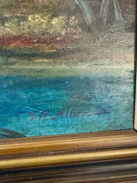 Thomas Reginald Attwood ''South Island River'' Oil on Board Carousel 3
