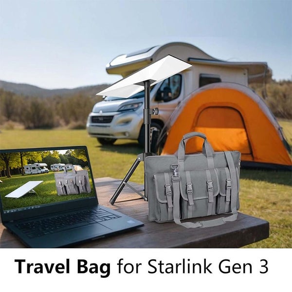 Travel Bag for Starlink Gen 3 Ethernet Cable Router Power Supply-Grey Carousel 7